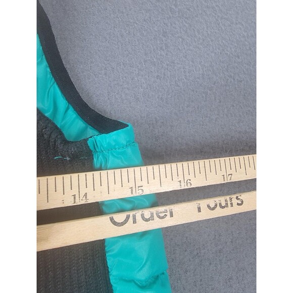 Calvin Klein Vest Womens Medium Teal Down Puffer Rib Knit Back Zip MP3 Pocket - Picture 8 of 11